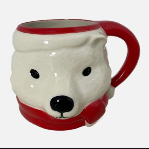 Indigo Mug Christmas Holiday Polar Bear coffee tea hot chocolate 16oz. - Picture 9 of 9